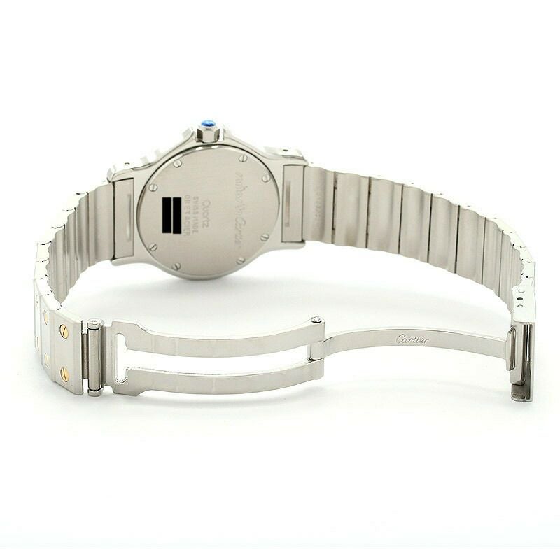 【仮】カルティエ【CARTIER】サントスロンドLM/サントスオクタゴンLMW2001583メンズアイボリーイエローゴールド/ステンレススティール腕時計時計SANTOSRONDELARGEMODEL/SANTOSOCTAGONLARGEMODELIVORYYG/SS【中古】