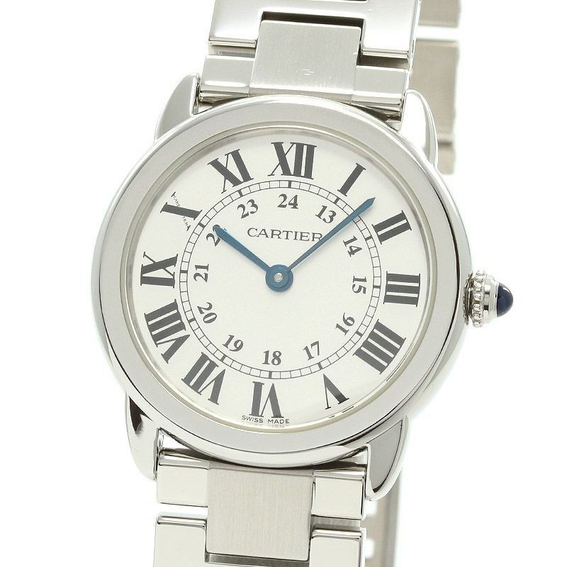 美品 CARTIER 腕時計 ロンドソロ RONDE SOLO ドゥ カルティエ SM WSRN0019 白文字盤 レディース QZ 革ベルト クォーツ 電池式 カルティエ ロンドソロ SM WSRN0019 | 時計・ブランド腕時計専門店