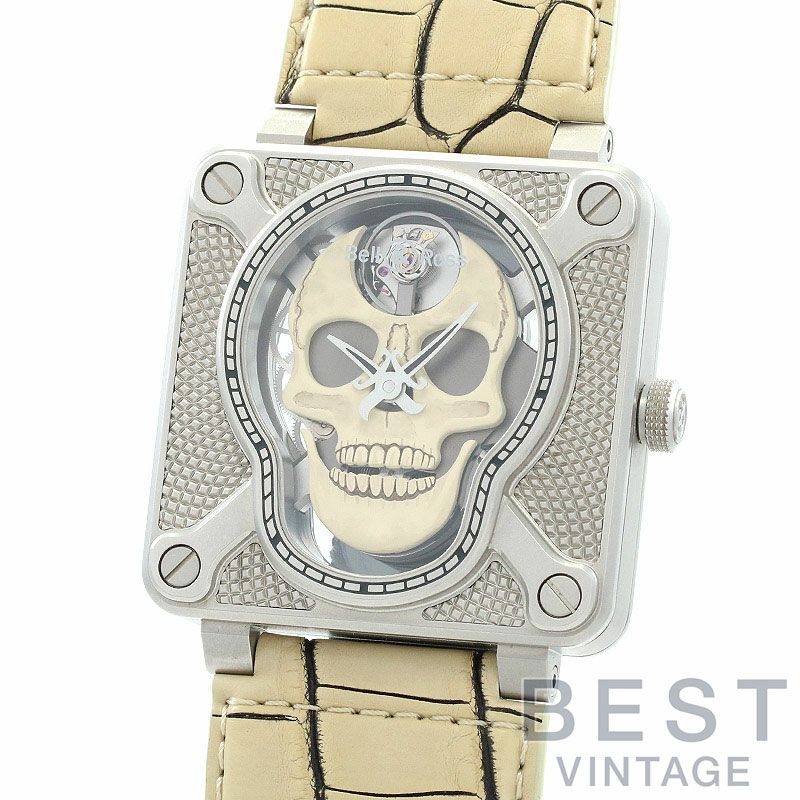 中古】BELL & ROSS BR 01 LAUGHING SKULL WHITE LIMITED EDITION OF 99
