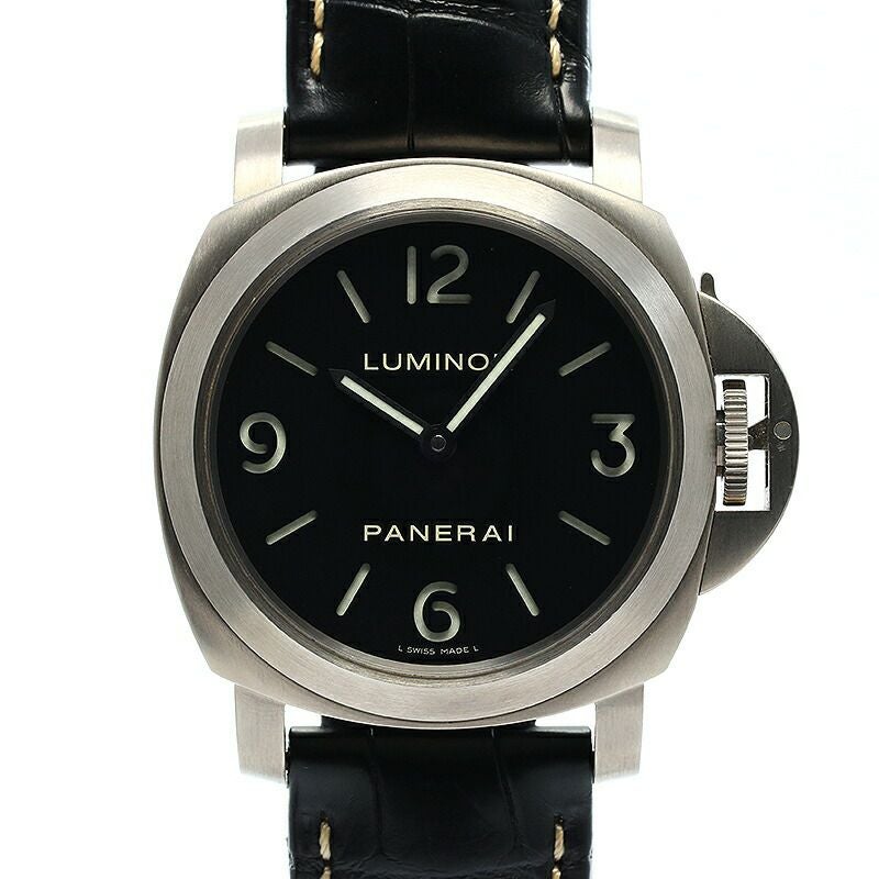 【仮】オフィチーネパネライ【PANERAI】ルミノールベースPAM00176(OP6725)メンズブラックチタン腕時計時計LUMINORBASEBLACKTI【中古】