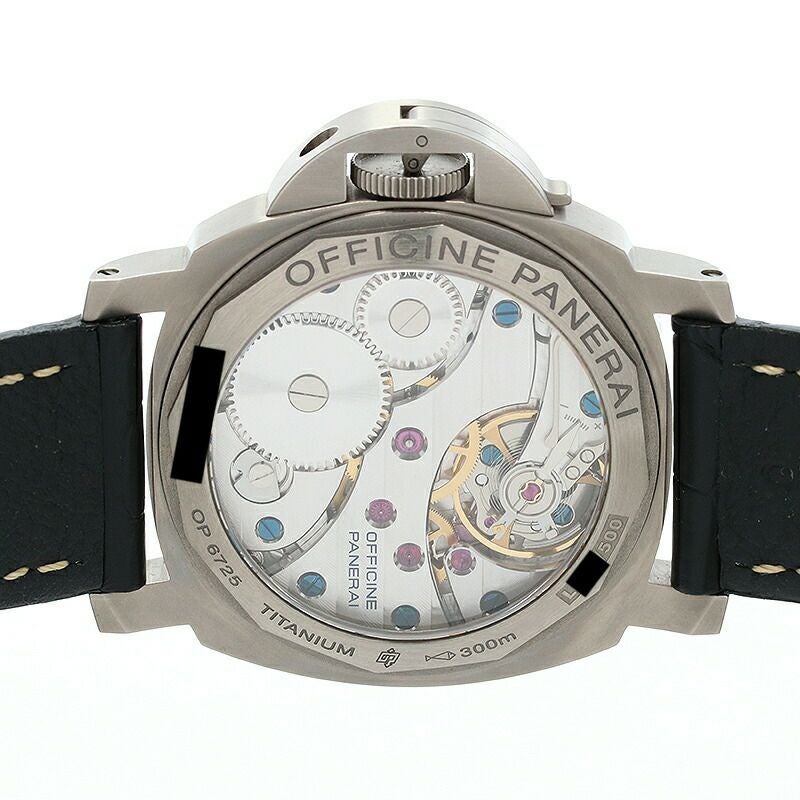 【仮】オフィチーネパネライ【PANERAI】ルミノールベースPAM00176(OP6725)メンズブラックチタン腕時計時計LUMINORBASEBLACKTI【中古】