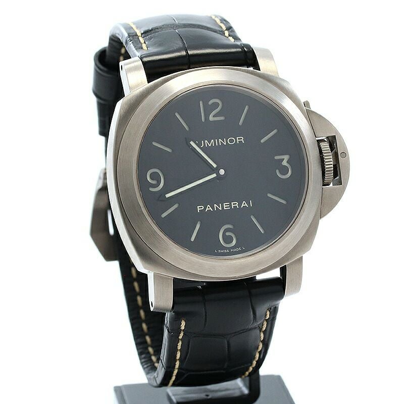 【仮】オフィチーネパネライ【PANERAI】ルミノールベースPAM00176(OP6725)メンズブラックチタン腕時計時計LUMINORBASEBLACKTI【中古】