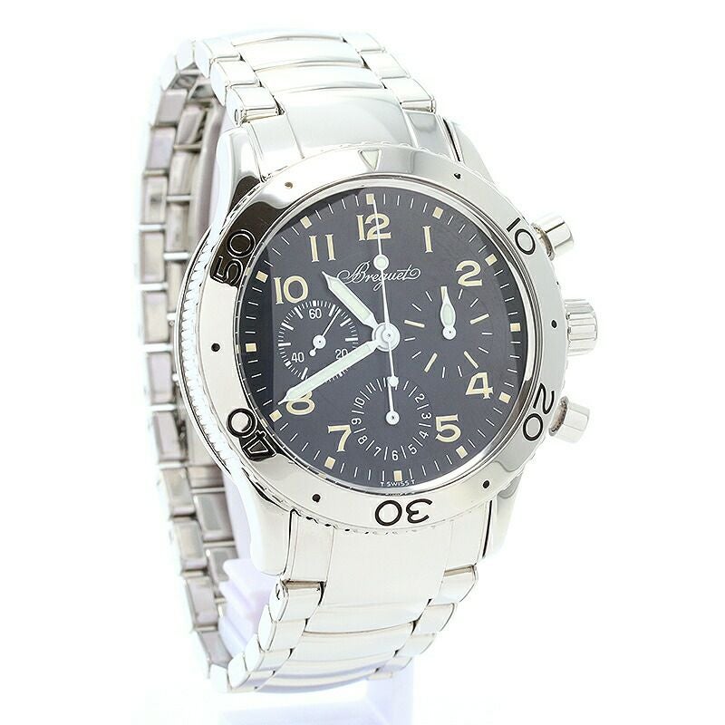 【仮】ブレゲ【BREGUET】アエロナバルタイプXX3800ST/92/SW9メンズブラックステンレススティール腕時計時計AERONAVALETYPEXXBLACKSS【中古】