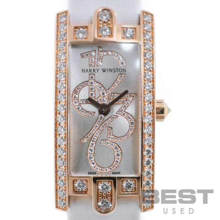 【仮】ハリー・ウィンストン【HARRYWINSTON】アヴェニューCミニAVCQHM16RR001レディースシルバーK18ピンクゴールド腕時計時計AVENUECMINISILVERK18PG【中古】