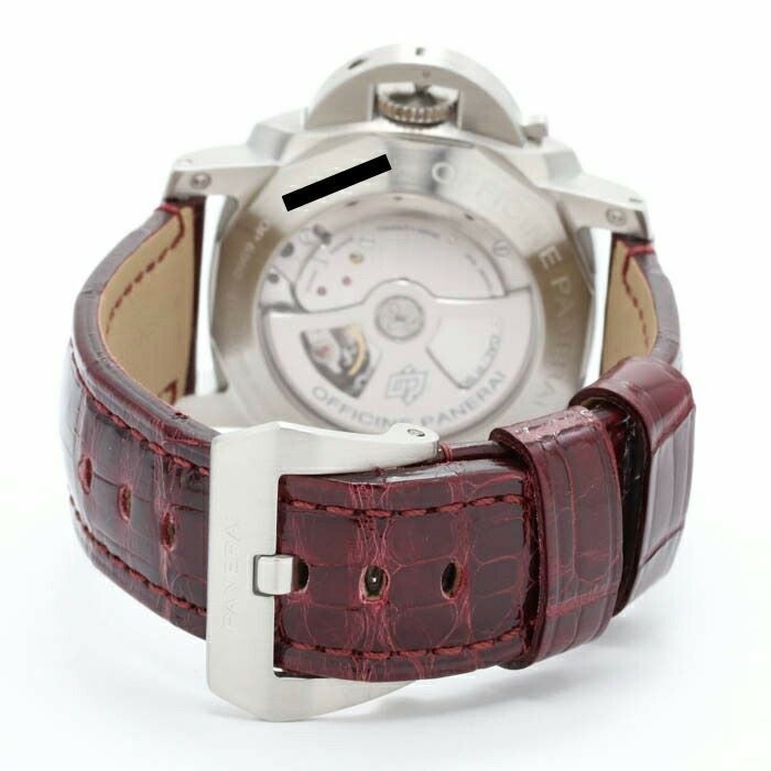 【仮】オフィチーネ・パネライ【OFFICINEPANERAI】ルミノール19503デイズGMTアッチャイオPAM00321(OP6902)メンズブラックステンレススティール腕時計時計LUMINOR19503DAYSGMTACCIAIOBLACKSS【中古】