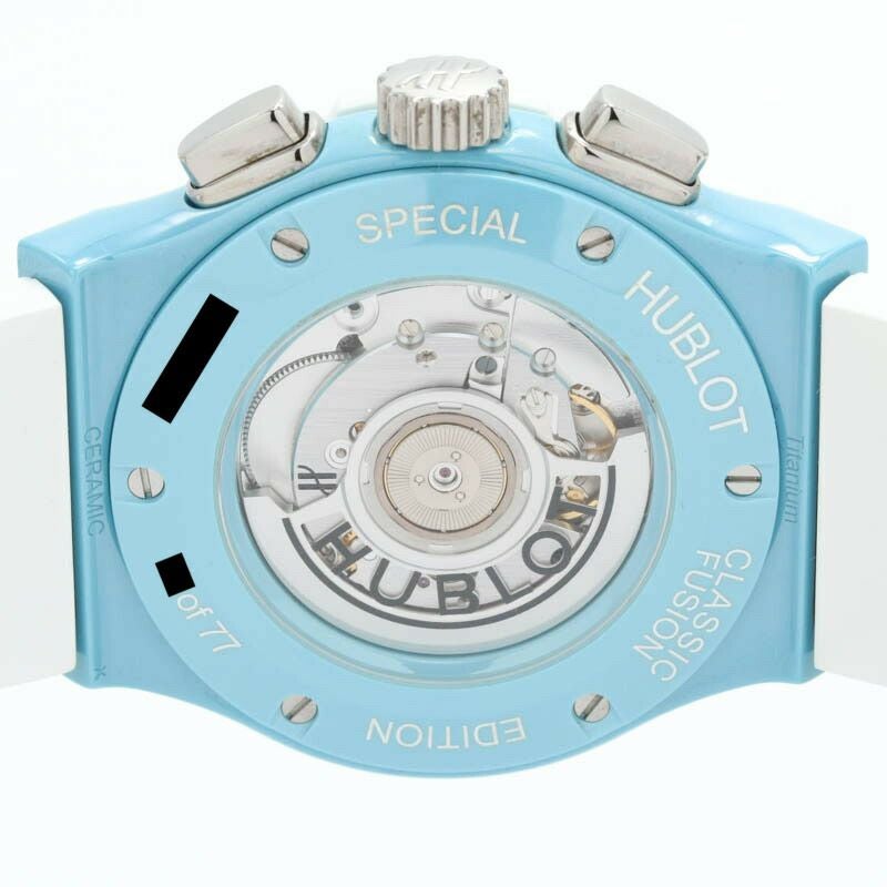 【中古】HUBLOT  AERO FUSION CHRONOGRAPH LIGHT BLUE CERAMIC TOMIYA SUPECIAL  ウブロ アエロフュージョン クロノグラフ ライトブルーセラミック トミヤスペシャル 世界限定77本 525.EX.0129.RW.TMY21