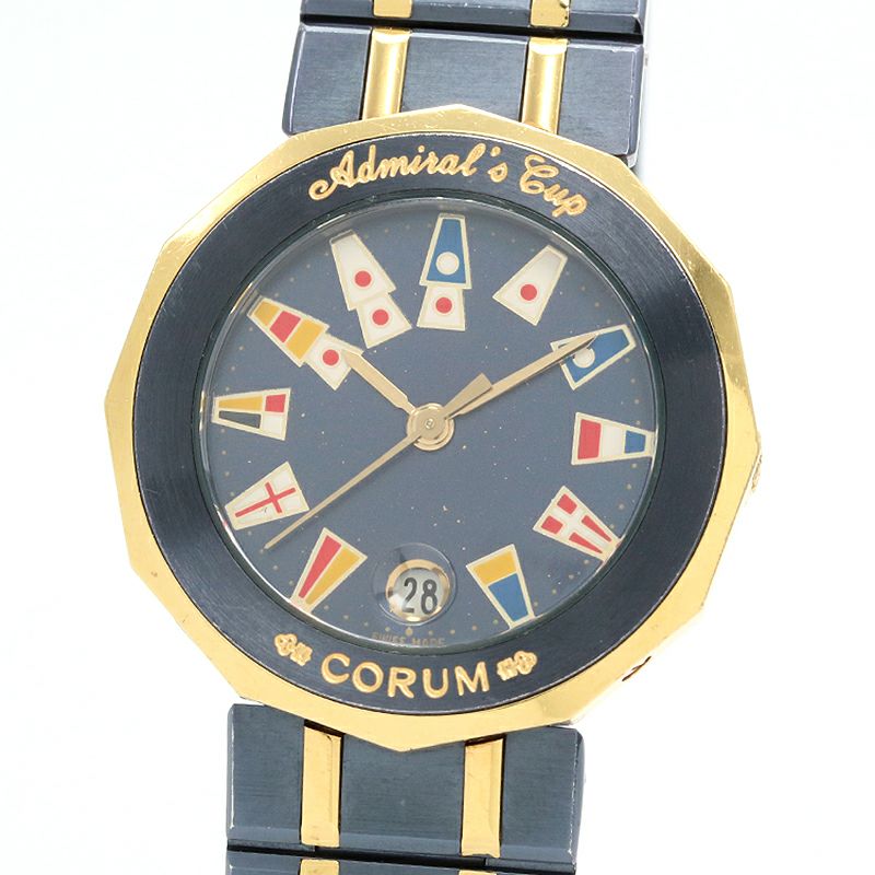 中古】CORUM ADMIRAL'S CUP コルム アドミラルズカップ ガンブルー