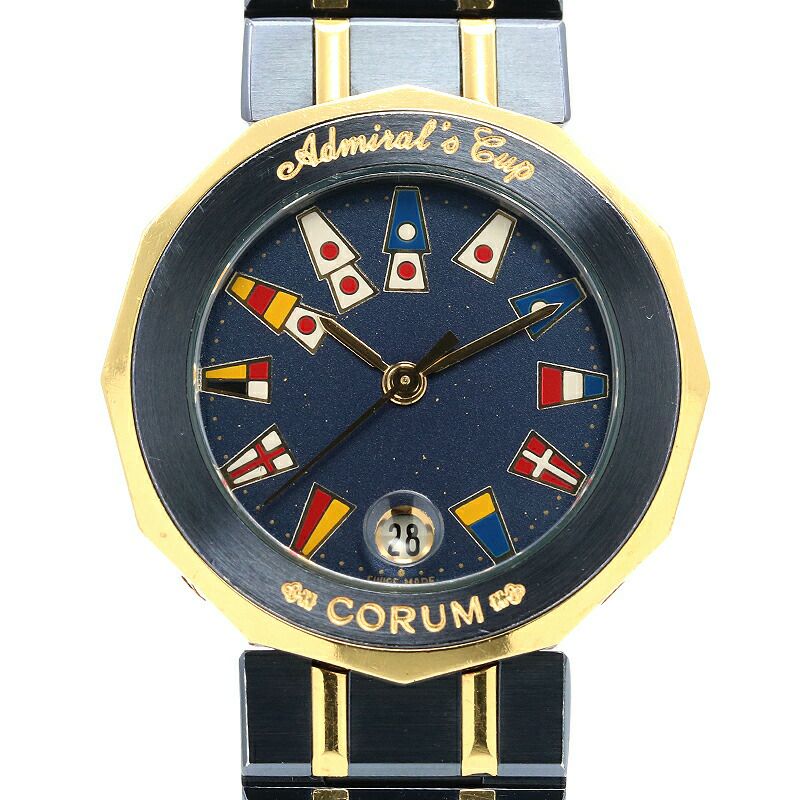 CORUM Admiral's Cup ガンブルー 中古】CORUM ADMIRAL'S CUP コルム アドミラルズカップ ガンブルー
