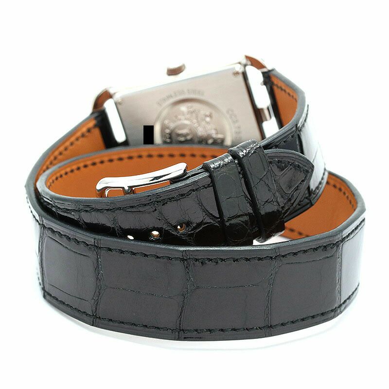 【仮】エルメス【HERMES】ケープコッドドゥブルトゥールCC3.730(W047692WW00)レディースブラックステンレススティール腕時計時計CAPECODDOUBLETOURBLACKSS【中古】