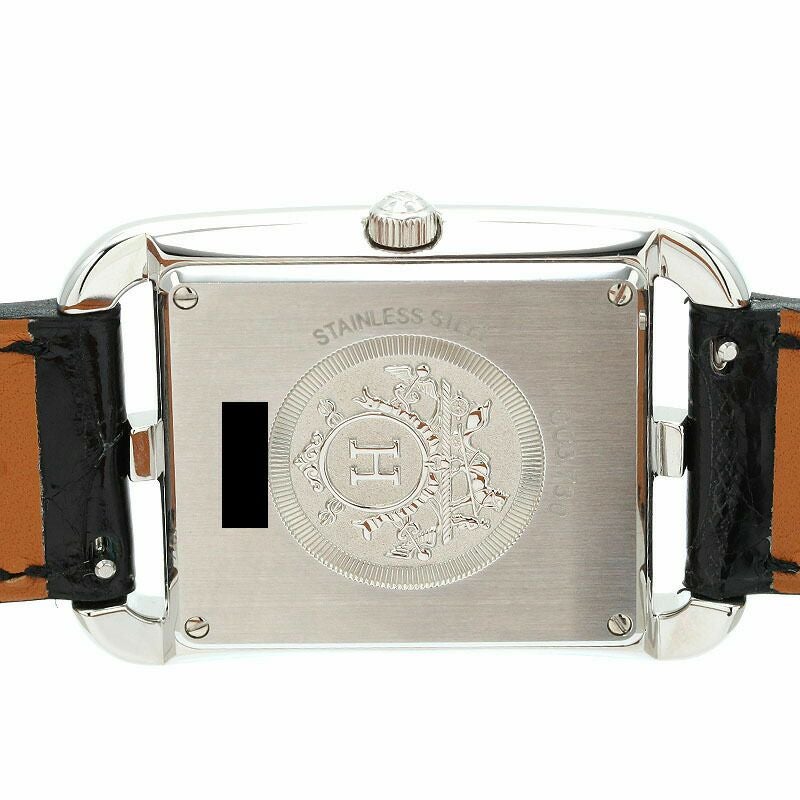 【仮】エルメス【HERMES】ケープコッドドゥブルトゥールCC3.730(W047692WW00)レディースブラックステンレススティール腕時計時計CAPECODDOUBLETOURBLACKSS【中古】
