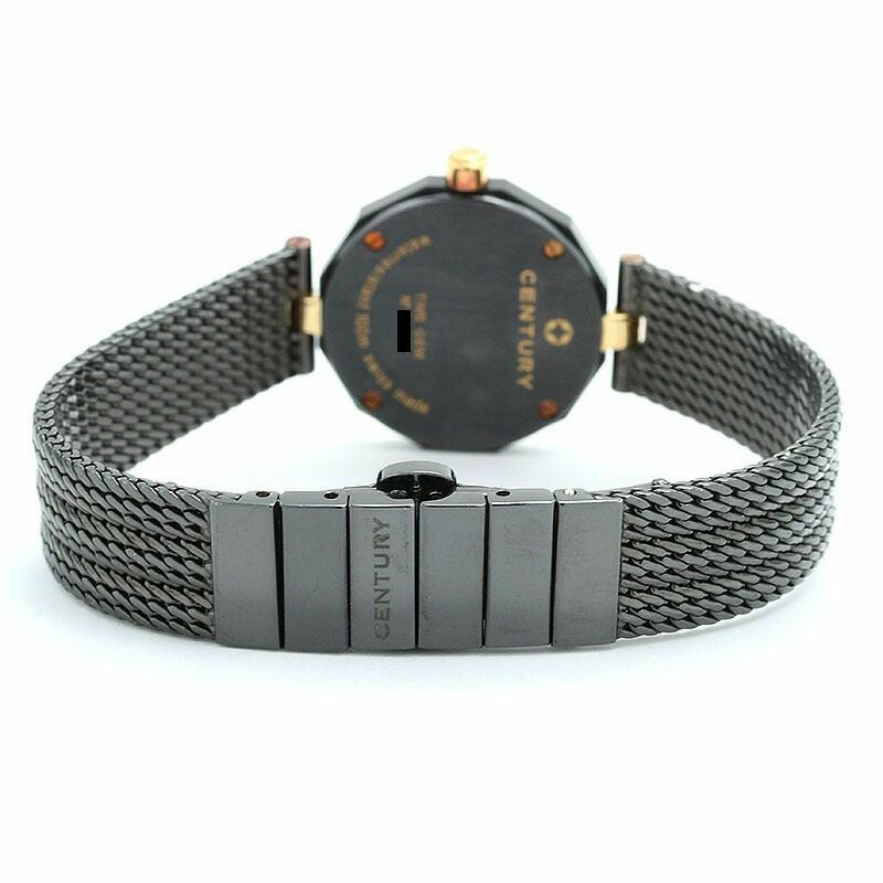 【仮】センチュリー【CENTURY】プライムタイム-レディースブラックステンレススティール腕時計時計PRIMETIMEBLACKSS【中古】