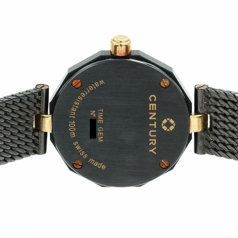 【仮】センチュリー【CENTURY】プライムタイム-レディースブラックステンレススティール腕時計時計PRIMETIMEBLACKSS【中古】