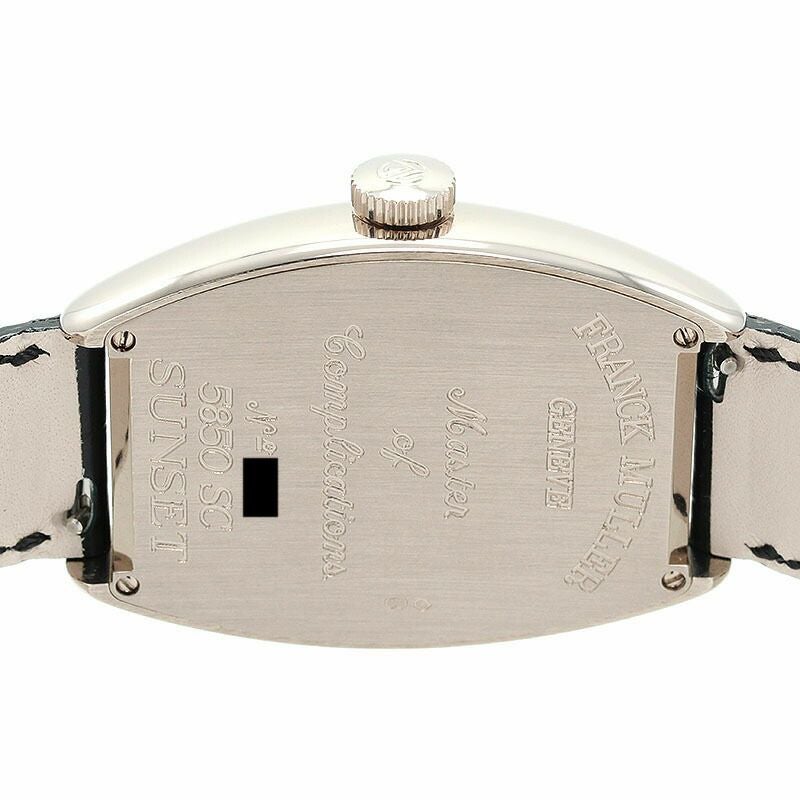 【仮】フランクミュラー【FRANCKMULLER】トノウカーベックスサンセット5850SCSUNSETメンズシルバーK18ホワイトゴールド腕時計時計CINTREECURVEXSUNSET/TONNEAUCURVEXSUNSETSILVERK18WG【中古】