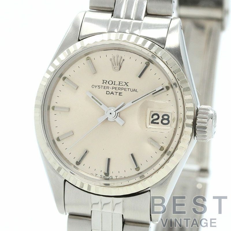 【仮】ロレックス【ROLEX】オイスターパーペチュアルデイト6517レディースシルバーステンレススティール腕時計時計OYSTERPERPETUALDATESILVERSS【中古】
