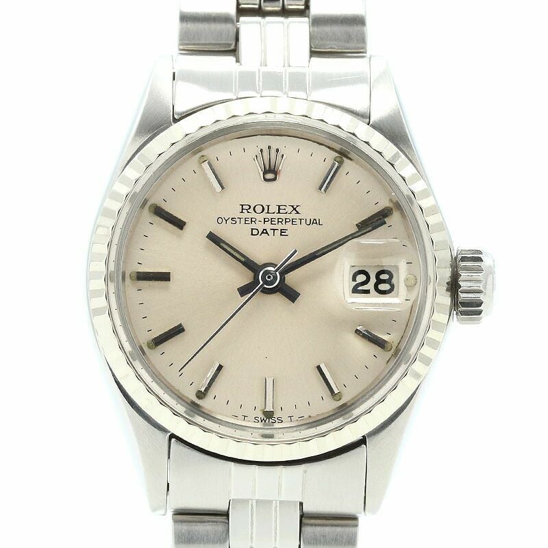 【仮】ロレックス【ROLEX】オイスターパーペチュアルデイト6517レディースシルバーステンレススティール腕時計時計OYSTERPERPETUALDATESILVERSS【中古】