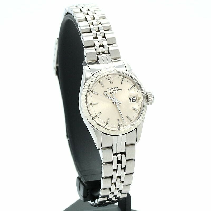 【仮】ロレックス【ROLEX】オイスターパーペチュアルデイト6517レディースシルバーステンレススティール腕時計時計OYSTERPERPETUALDATESILVERSS【中古】