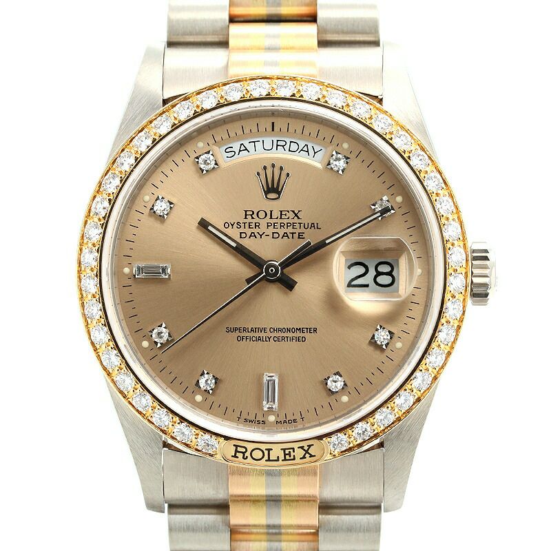 【中古】ROLEX  OYSTER PERPETUAL DAY-DATE TRIDOR  ロレックス オイスターパーペチュアル デイデイト トリドール 18129BIC