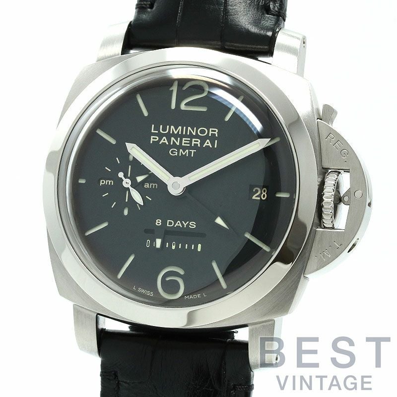 中古】OFFICINE PANERAI LUMINOR 1950 8 DAYS GMT オフィチーネ