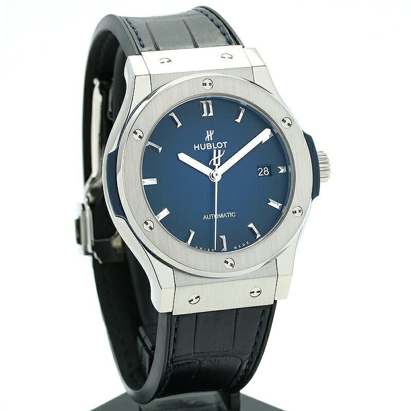 【仮】ウブロ【HUBLOT】クラシックフュージョンチタニウムディープブルー日本限定542.NX.6670.LR.JPN18メンズディープブルーチタン腕時計時計CLASSICFUSIONTITANIUMDEEPBLUEDEEPBLUETI【中古】