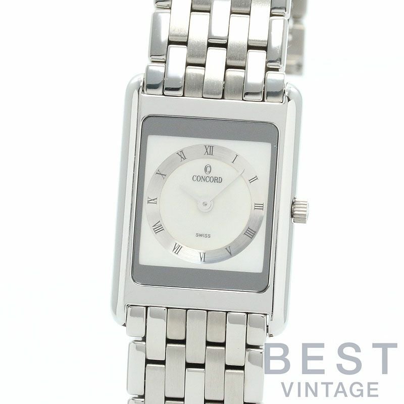 【仮】コンコルド【CONCORD】デリリューム14.C1.669.0レディースホワイトシェルステンレススティール腕時計時計DELIRIUMWHITESHELLSS【中古】