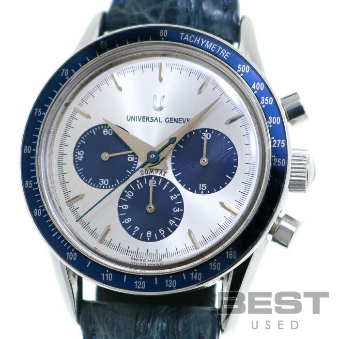 【仮】ユニバーサルジュネーブ【UNIVERSALGENEVE】コンパックス884.495/165メンズシルバーステンレススティール腕時計時計COMPAXSILVERSS【中古】
