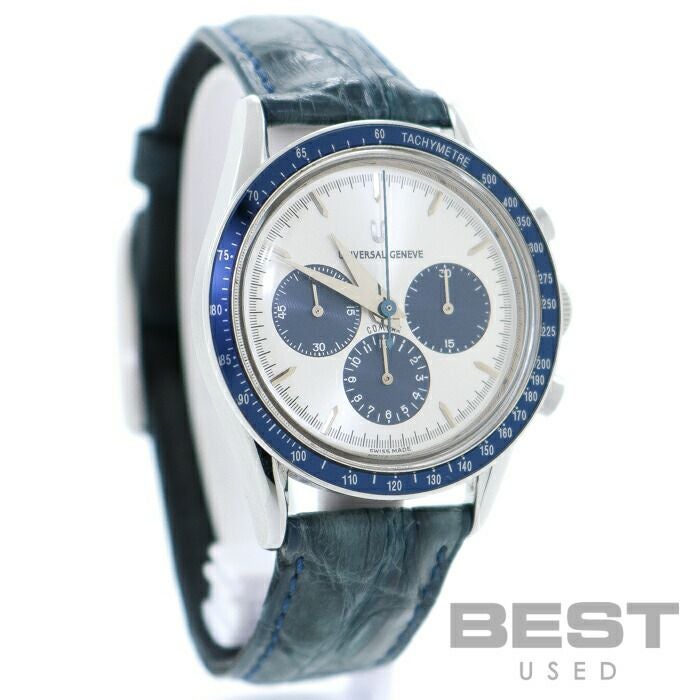 【仮】ユニバーサルジュネーブ【UNIVERSALGENEVE】コンパックス884.495/165メンズシルバーステンレススティール腕時計時計COMPAXSILVERSS【中古】