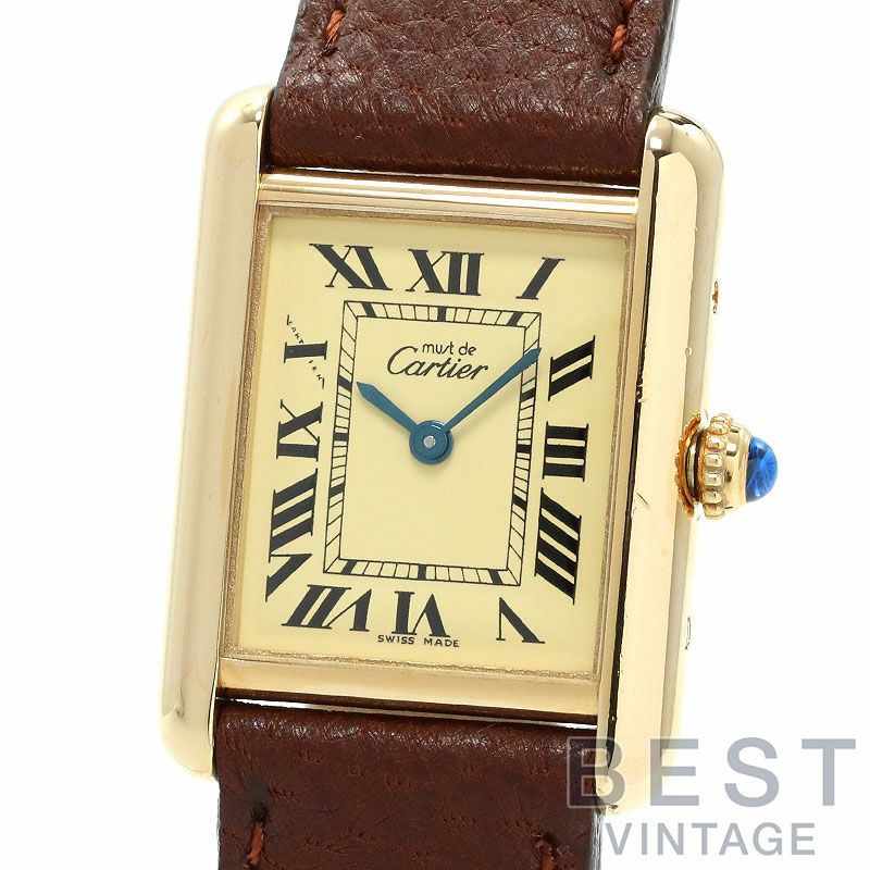 中古】CARTIER TANK MUST DE CARTIER WATCH SMALL MODEL カルティエ