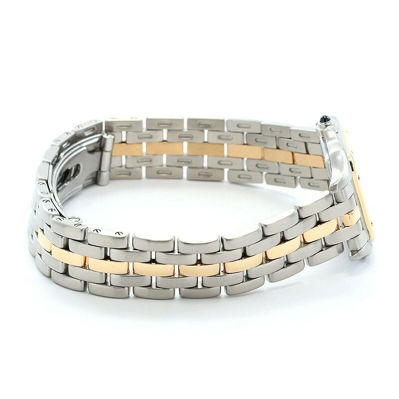 カルティエ Cartier 腕時計 パンテール SM 1ロウ W25029B5 スクエア アイボリー文字盤 K18YG SS クオーツアナログ 【中古】 Cartier - カルティエ Cartier 腕時計 パンテール SM 1ロウ W25029B5