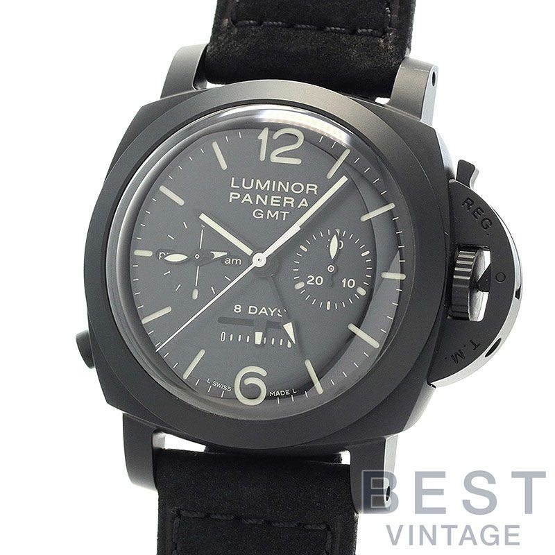 【中古】PANERAI  LUMINOR CHRONO MONOPULSANTE 8 DAYS GMT  オフィチーネ・パネライ ルミノールクロノ モノプルサンテ 8デイズ GMT PAM00317