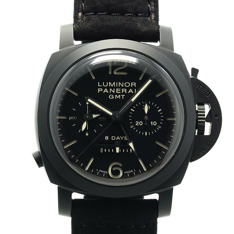 【中古】PANERAI  LUMINOR CHRONO MONOPULSANTE 8 DAYS GMT  オフィチーネ・パネライ ルミノールクロノ モノプルサンテ 8デイズ GMT PAM00317