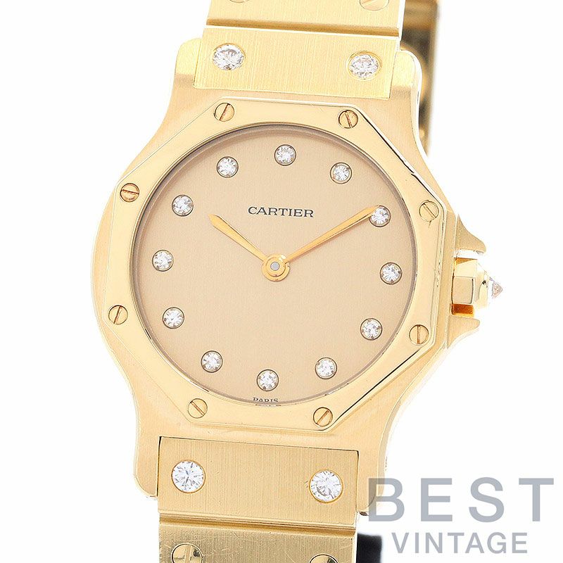 中古】CARTIER SANTOS OCTAGON LARGE MODEL カルティエ サントスロンド