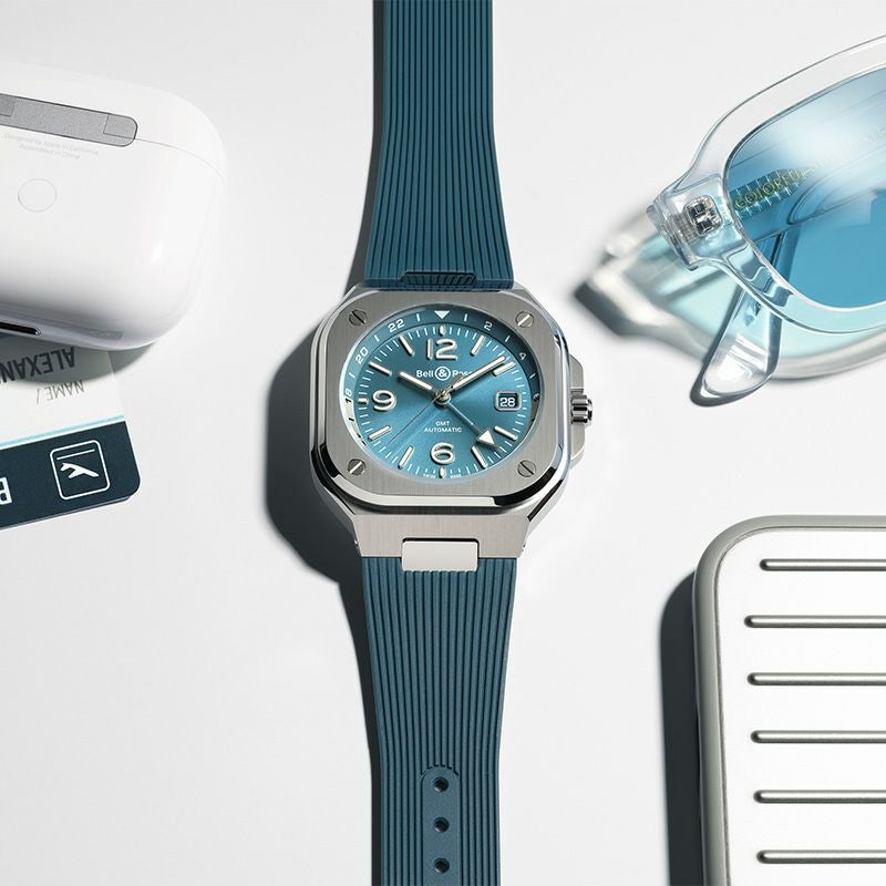 Bell ＆ Ross BR 05 GMT SKY BLUE <br>ベル＆ロス BR 05 GMT スカイブルー <br>BR05G-PB-ST/SRB