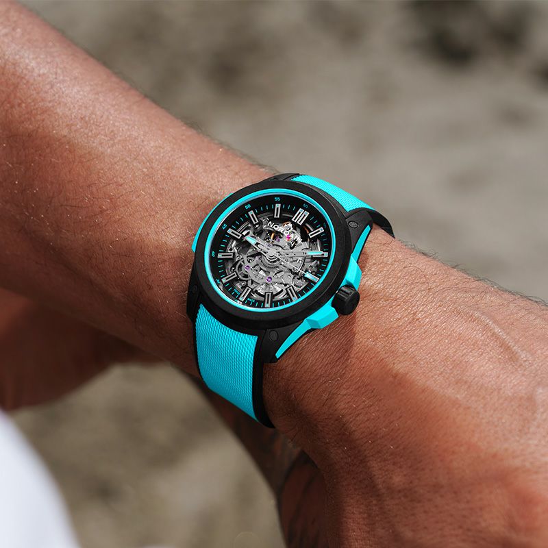 NORQAIN WILD ONE SKELETON 42MM TURQUOISE ノルケイン ワイルドワン