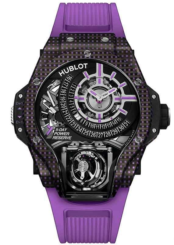 HUBLOT MP 09 TOURBILLON BI-AXIS 5 DAYS POWER RESERVE PURPLE 3D