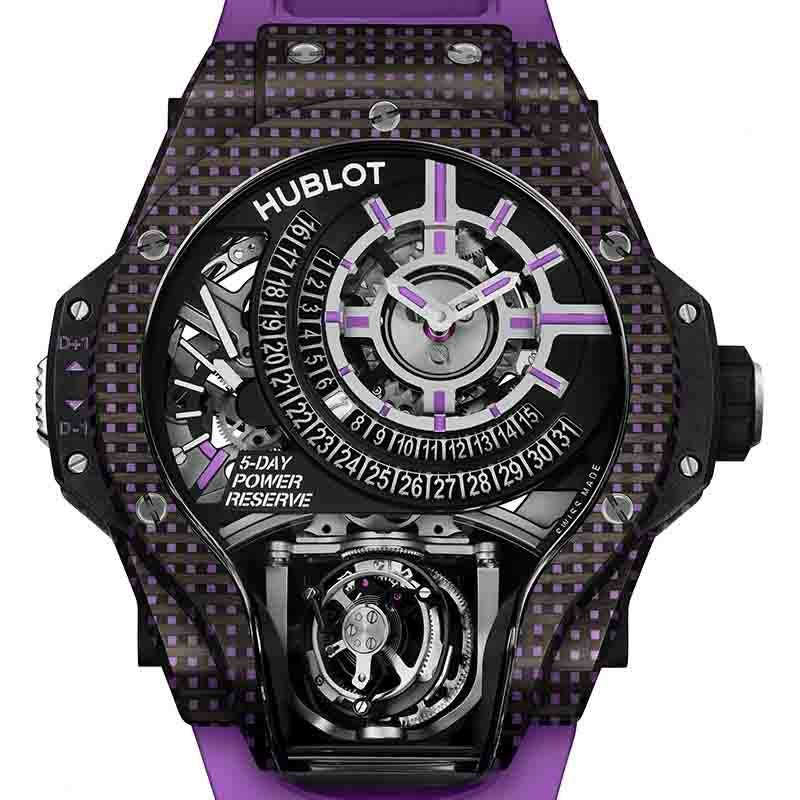 HUBLOT MP 09 TOURBILLON BI-AXIS 5 DAYS POWER RESERVE PURPLE 3D