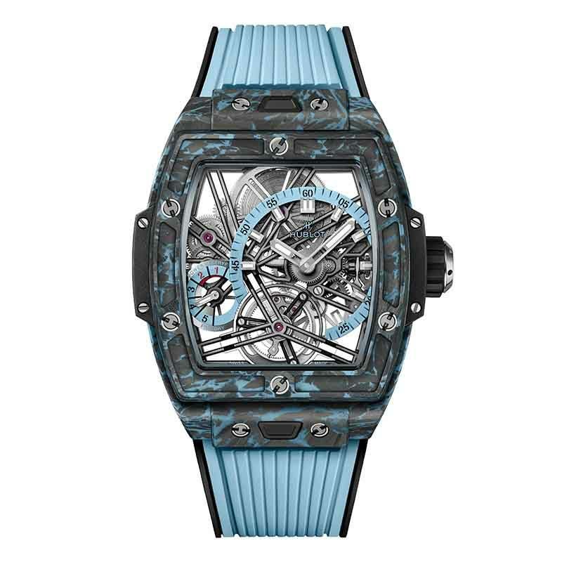 HUBLOT SPIRIT OF BIG BANG TOURBILLON 5-DAY POWER RESERVE CARBON SKY BLUE <br>ウブロ スピリット オブ ビッグ・バン トゥールビヨン 5デイ パワーリザーブ カーボン スカイブルー <br>645.QL.5117.RX