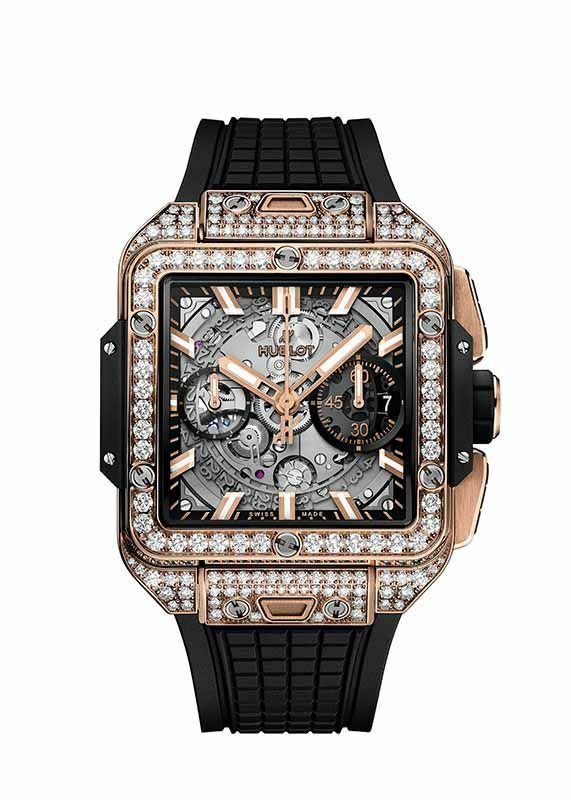 HUBLOT SQUARE BANG UNICO KING GOLD PAVE ウブロ スクエア・バン