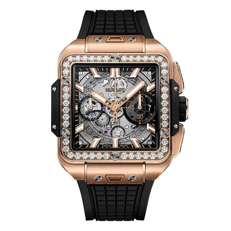 HUBLOT SQUARE BANG UNICO KING GOLD DIAMONDS ウブロ スクエア・バン