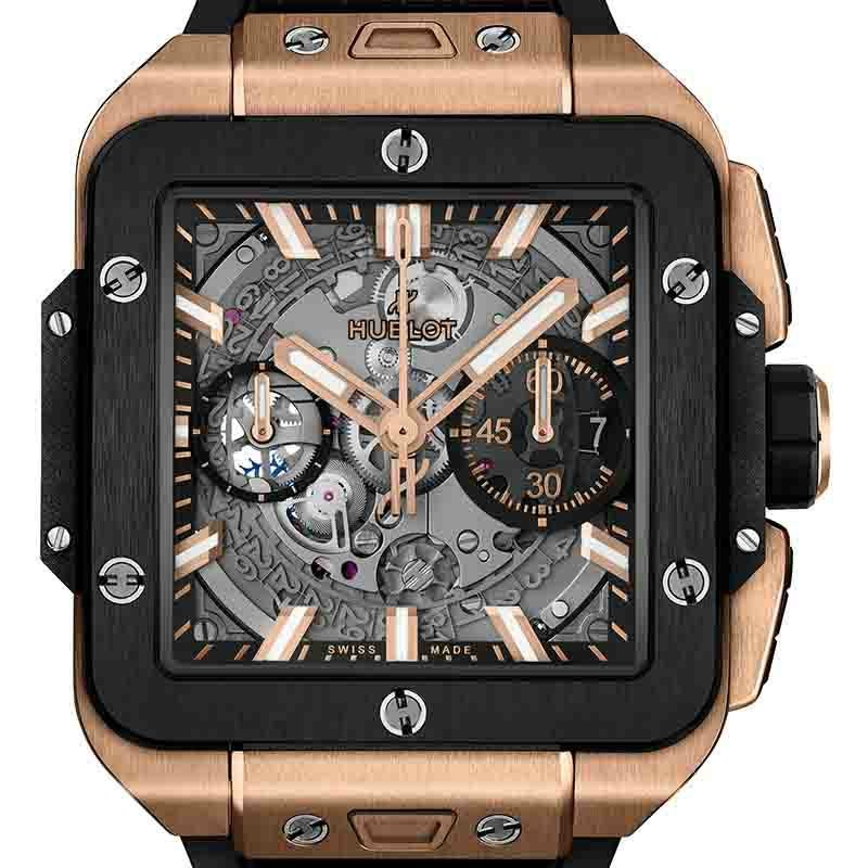 HUBLOT SQUARE BANG UNICO KING GOLD CERAMIC ウブロ スクエア・バン