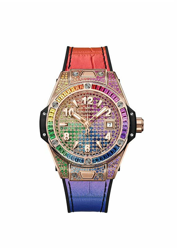 HUBLOT BIG BANG ONE CLICK KING GOLD RAINBOW <br>ウブロ ビッグ・バン ワンクリック キングゴールド レインボー <br>485.OX.9900.LR.0999