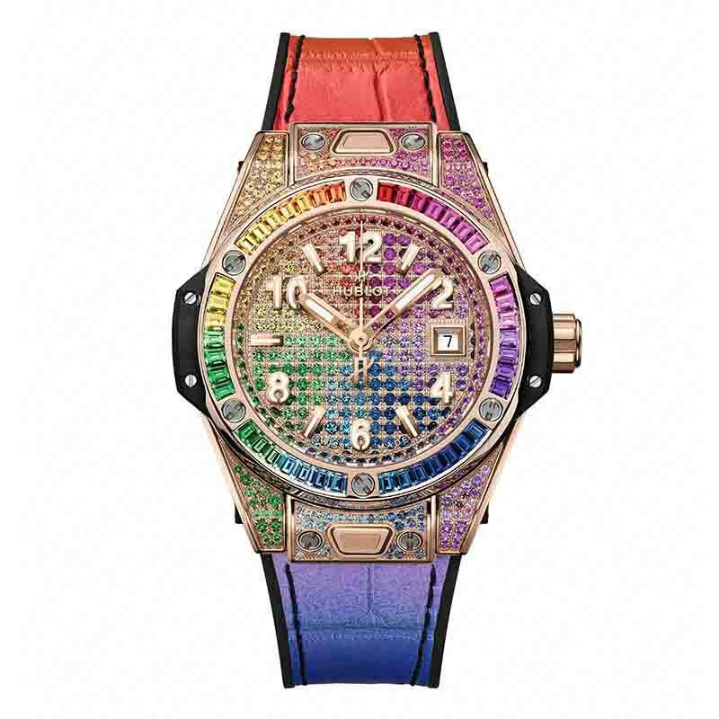 HUBLOT BIG BANG ONE CLICK KING GOLD RAINBOW <br>ウブロ ビッグ・バン ワンクリック キングゴールド レインボー <br>485.OX.9900.LR.0999