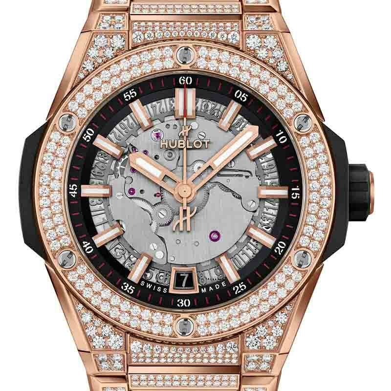 HUBLOT BIG BANG INTEGRATED TIME ONLY KING GOLD PAV&Eacute; <br>ウブロ ビッグ・バン インテグレーテッド タイムオンリー キングゴールド パヴェ <br>456.OX.0180.OX.3704