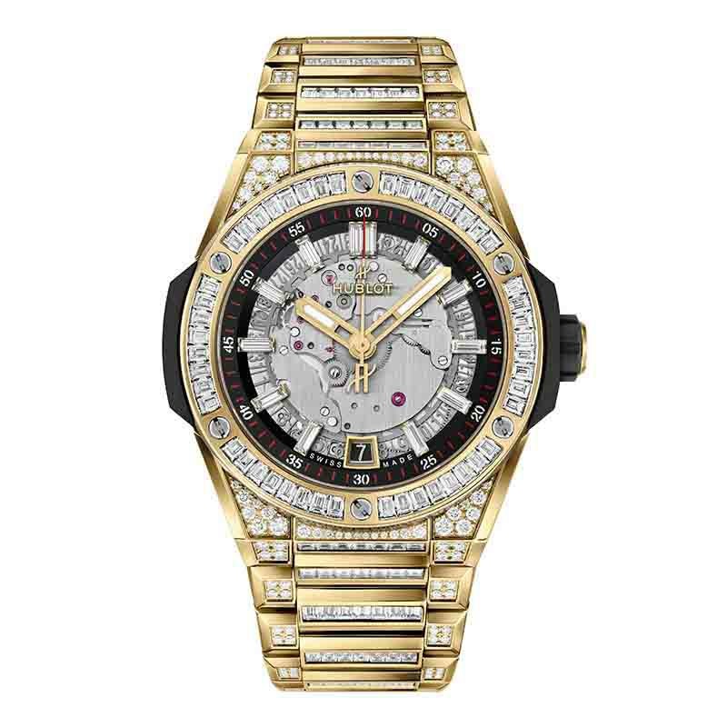 HUBLOT BIG BANG INTEGRATED TIME ONLY YELLOW GOLD JEWELLERY ウブロ