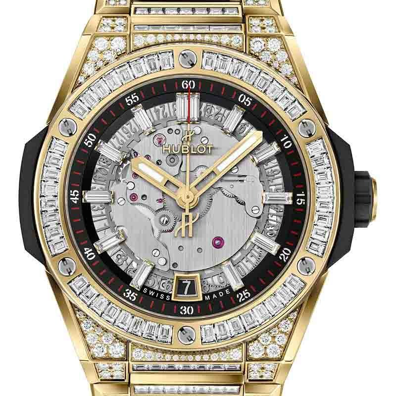 HUBLOT BIG BANG INTEGRATED TIME ONLY YELLOW GOLD JEWELLERY ウブロ