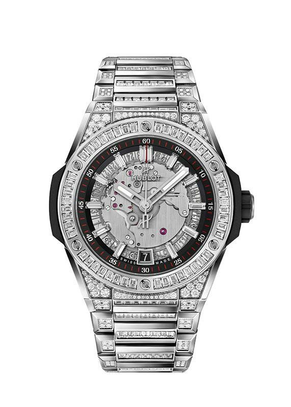 HUBLOT BIG BANG INTEGRATED TIME ONLY TITANIUM JEWELLERY <br>ウブロ ビッグ・バン インテグレーテッド タイムオンリー チタニウム ジュエリー <br>456.NX.0170.NX.9804