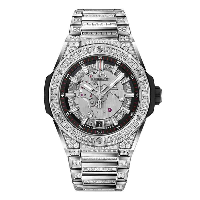 HUBLOT BIG BANG INTEGRATED TIME ONLY TITANIUM JEWELLERY <br>ウブロ ビッグ・バン インテグレーテッド タイムオンリー チタニウム ジュエリー <br>456.NX.0170.NX.9804