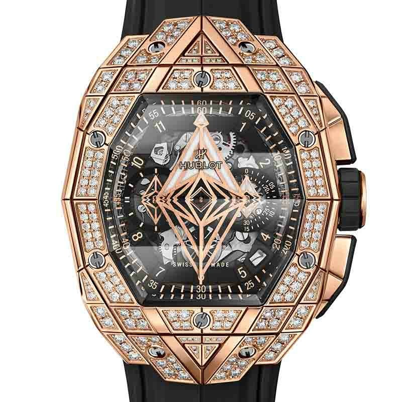 HUBLOT SPIRIT OF BIG BANG SANG BLEU KING GOLD PAV&Eacute; <br>ウブロ スピリット オブ ビッグ・バン サンブルー キングゴールド パヴェ <br>648.OX.0108.RX.1604.MXM23