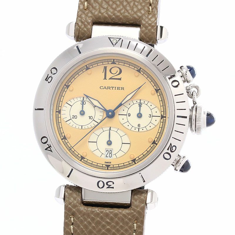 中古】CARTIER PASHA DE CARTIER PLONGEUR CHRONOGRAPH 38MM