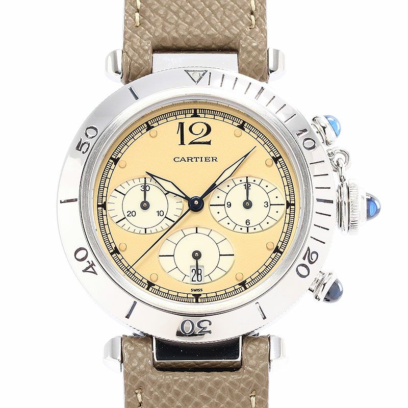 cartier パシャ ドゥカルティエ プロンジャークロノグラフ 38MM 中古】CARTIER PASHA DE CARTIER PLONGEUR CHRONOGRAPH 38MM