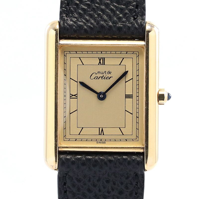 CARTIERカルティエ マストタンク ヴェルメイユ 中古】CARTIER MUST TANK LARGE MODEL VERMEIL カルティエ マスト